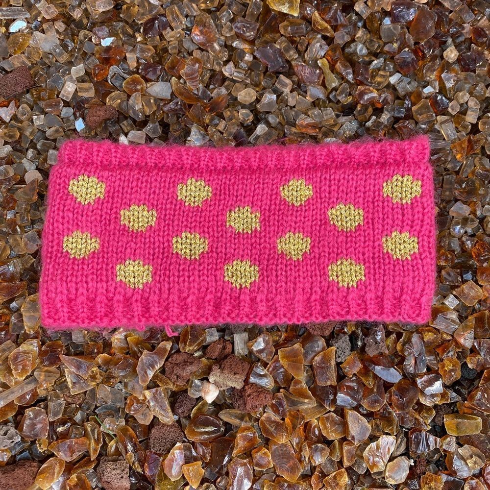 Walmart Pink & Gold Head Warmer Band. EUC!